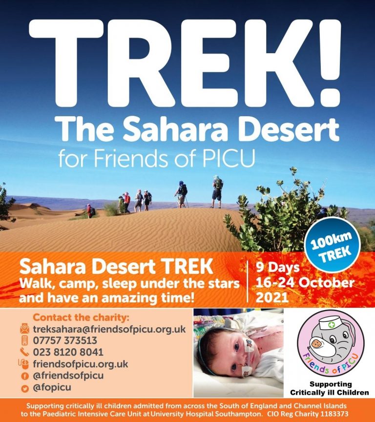 Trek Sahara event for the PICU