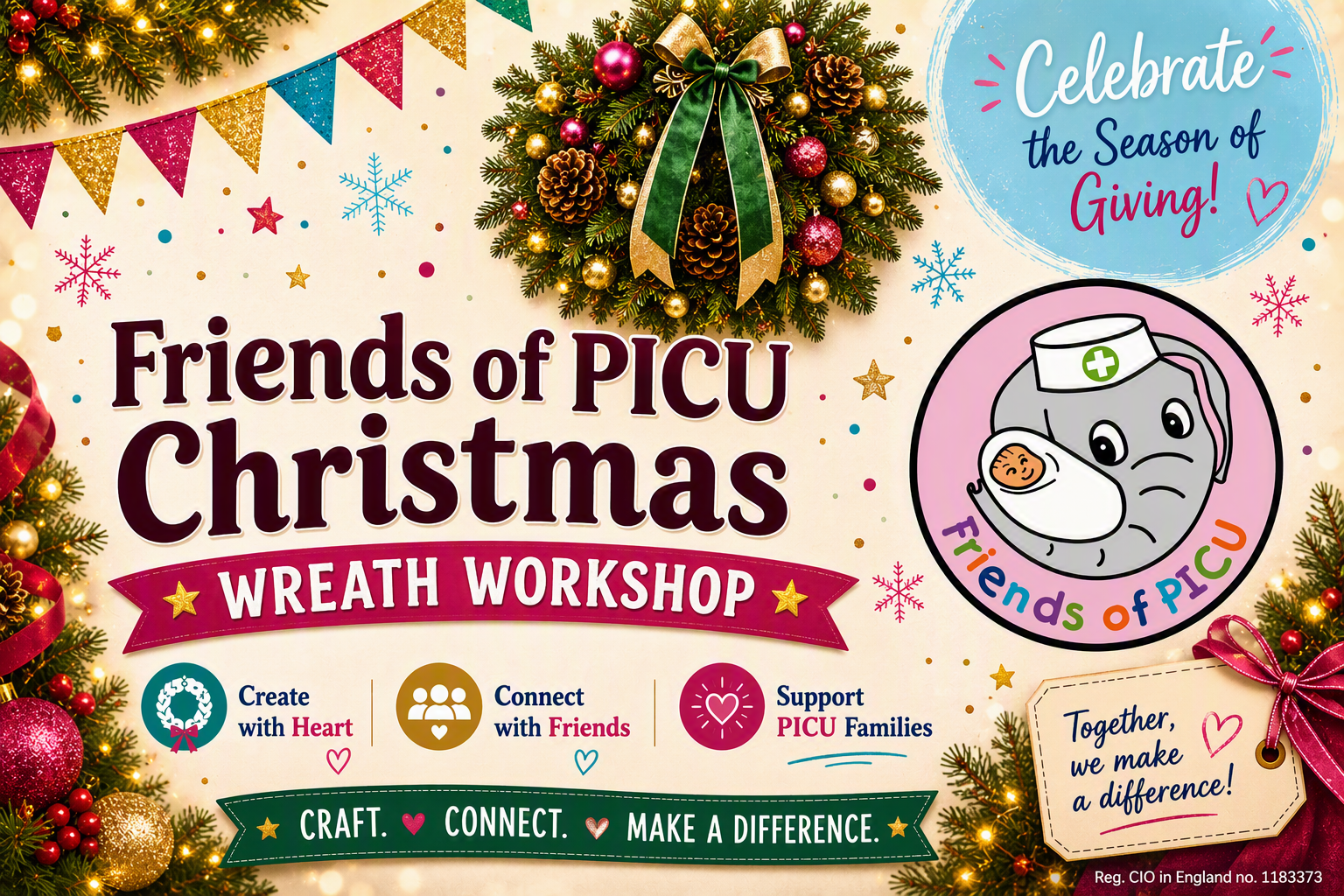 Christmas Wreath Making Workshop with Berry Blooms – 26th November 2026 - 2.30 - 5.00 pm. Early Bird Offer